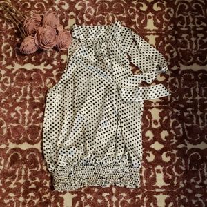 Forever 21 White and black polka dot blouse